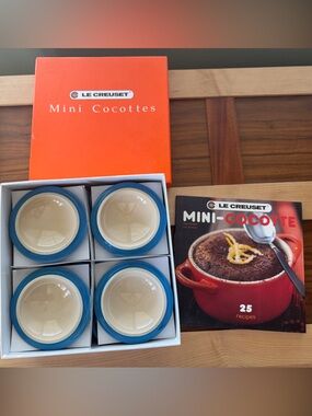 Le Creuset Teal Mini Cocotte Set - 4 Piece